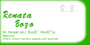 renata bozo business card